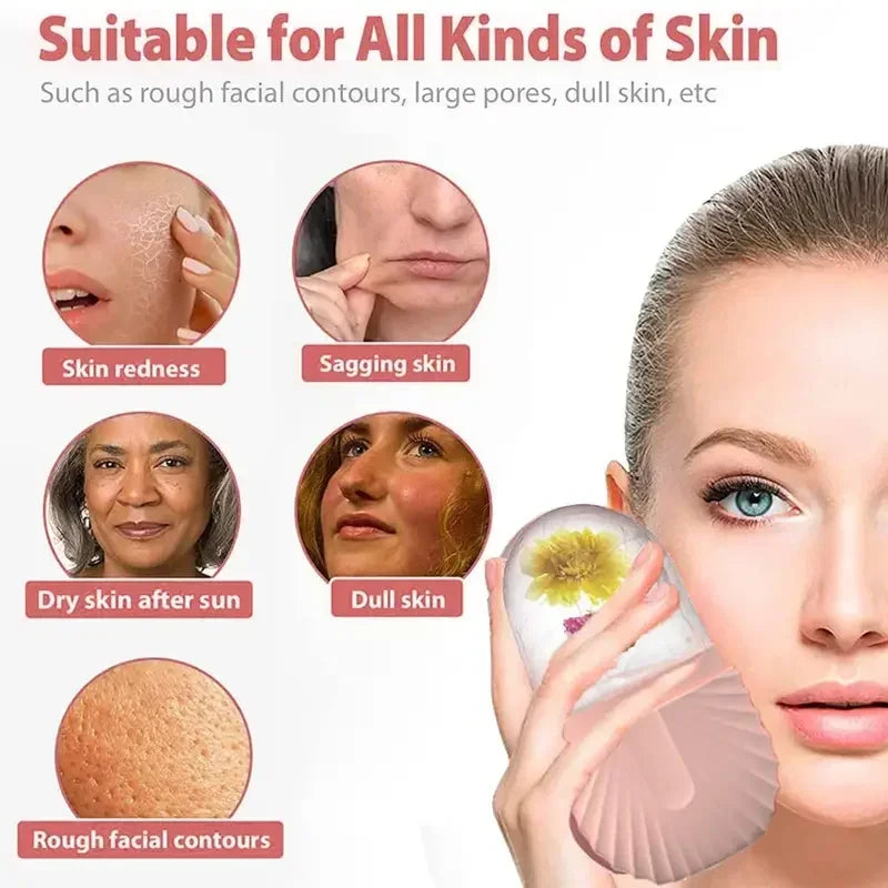 LUXE Ice Facial Roller for Glowing Skin – Depuff, Tone & Brighten