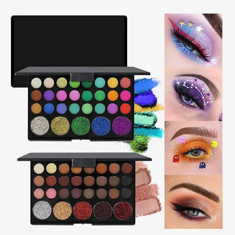 LUXE Glam 40- Color Eyeshadow Palette Matte, Shimmer & Glitter