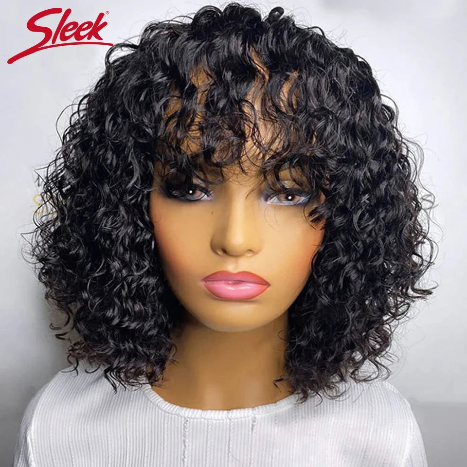 LUXE Jerry Curly Short Bob Wig – 100% Human Hair, Glueless & Ready to Wear