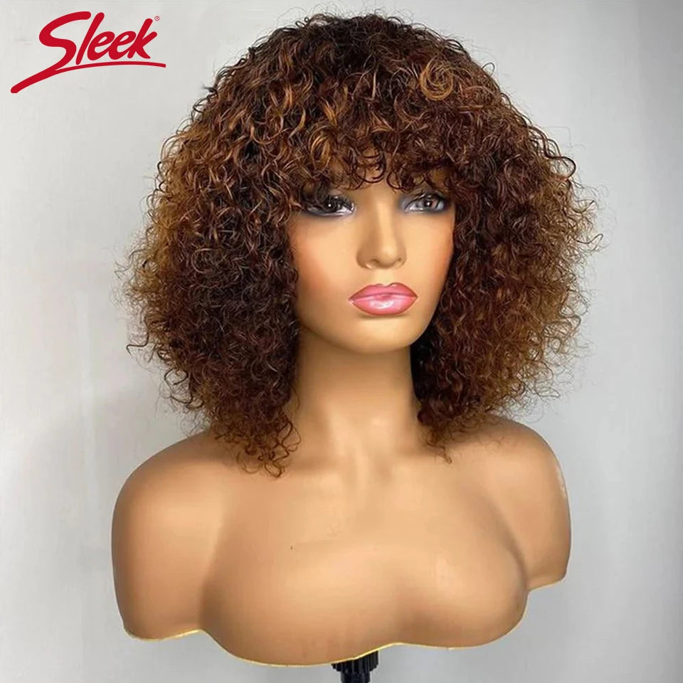LUXE Jerry Curly Short Bob Wig – 100% Human Hair, Glueless & Ready to Wear
