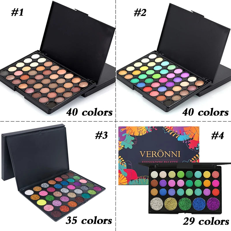 LUXE Glam 40- Color Eyeshadow Palette Matte, Shimmer & Glitter