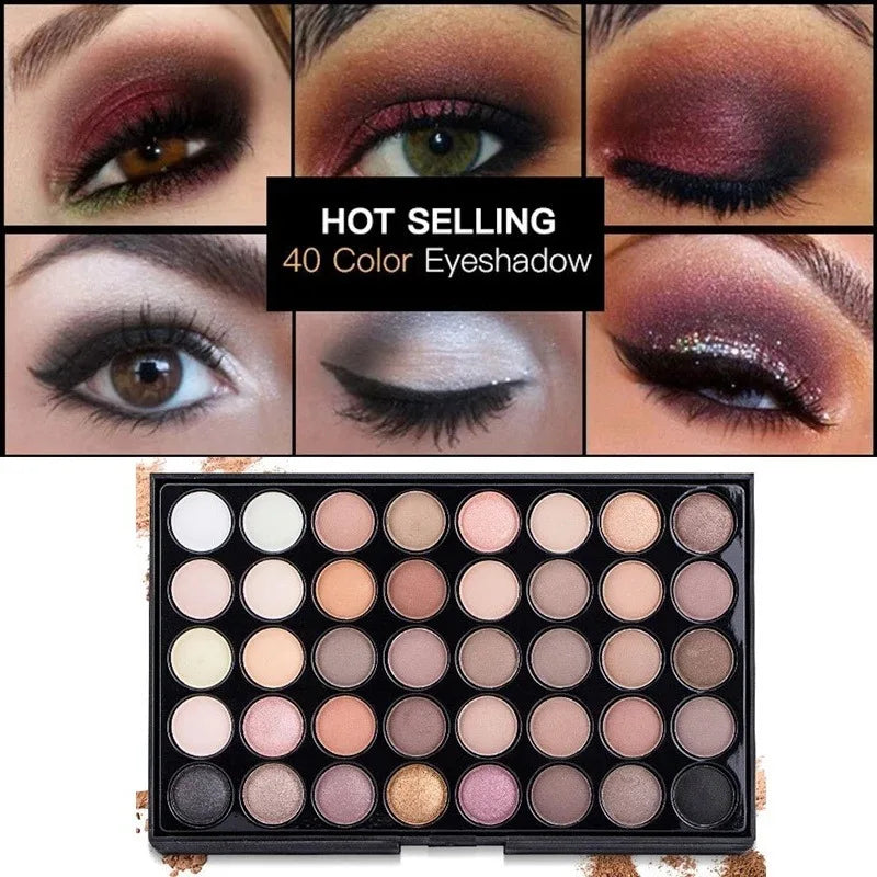 LUXE Glam 40- Color Eyeshadow Palette Matte, Shimmer & Glitter
