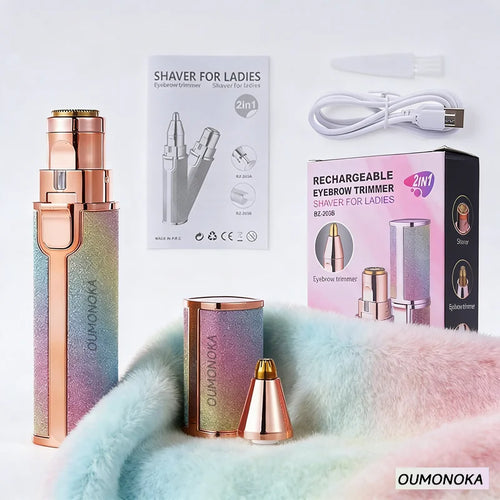 LUXE 2 in 1 Eyebrow & facial hair Trimmer