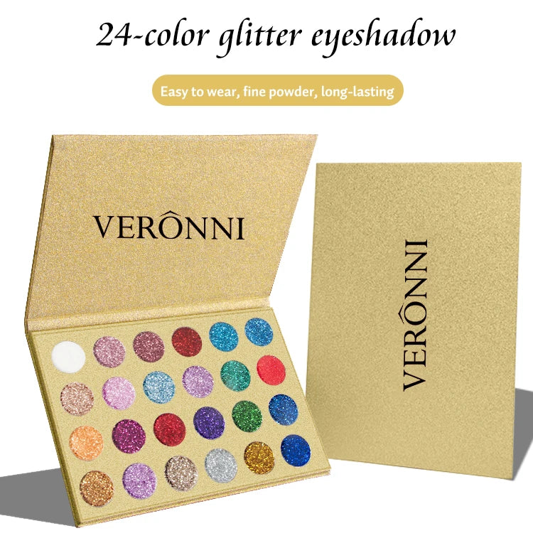 LUXE Glam 40- Color Eyeshadow Palette Matte, Shimmer & Glitter