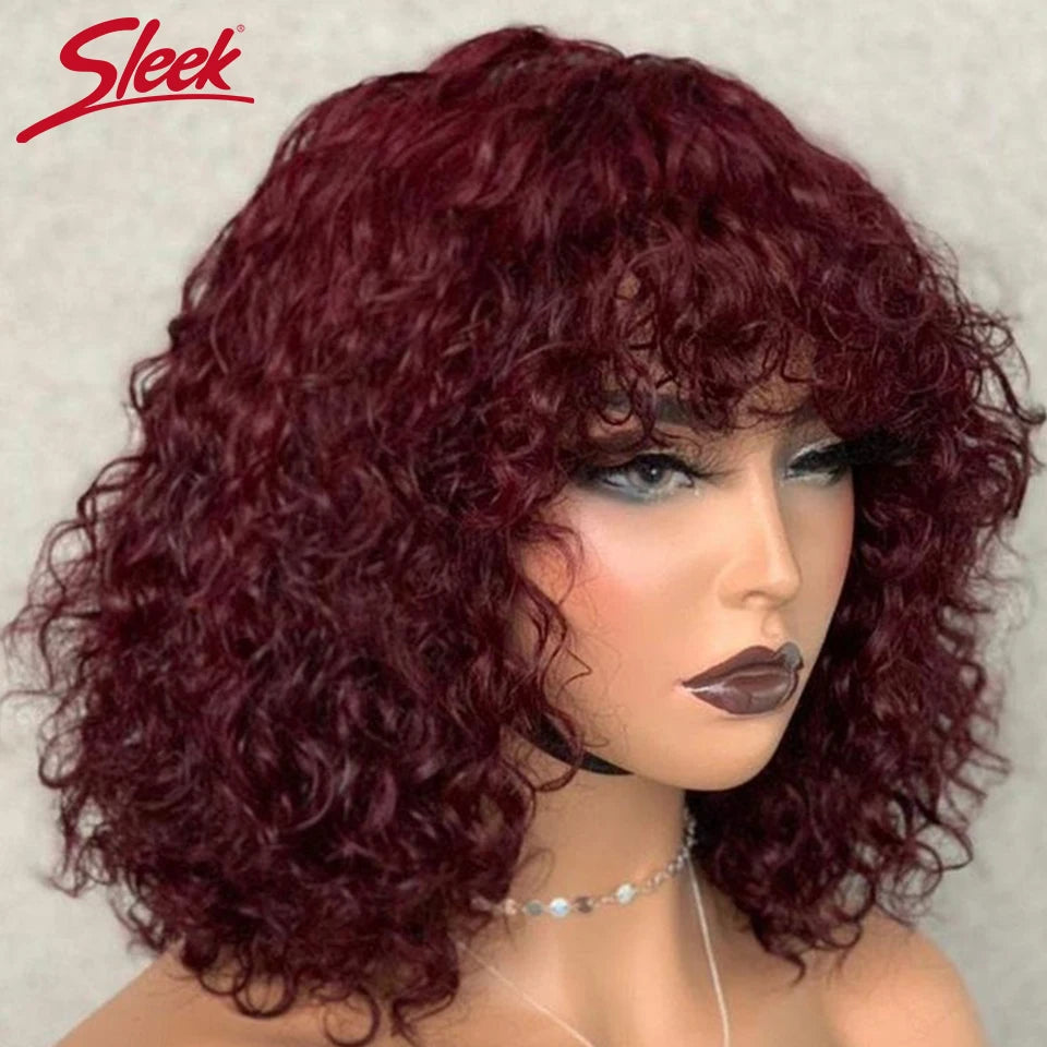 LUXE Jerry Curly Short Bob Wig – 100% Human Hair, Glueless & Ready to Wear